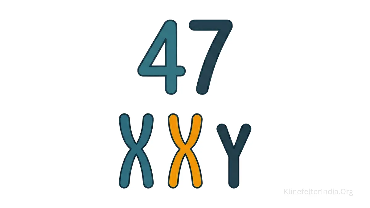 47 XXY Klinefelter Syndrome chromosome diagram